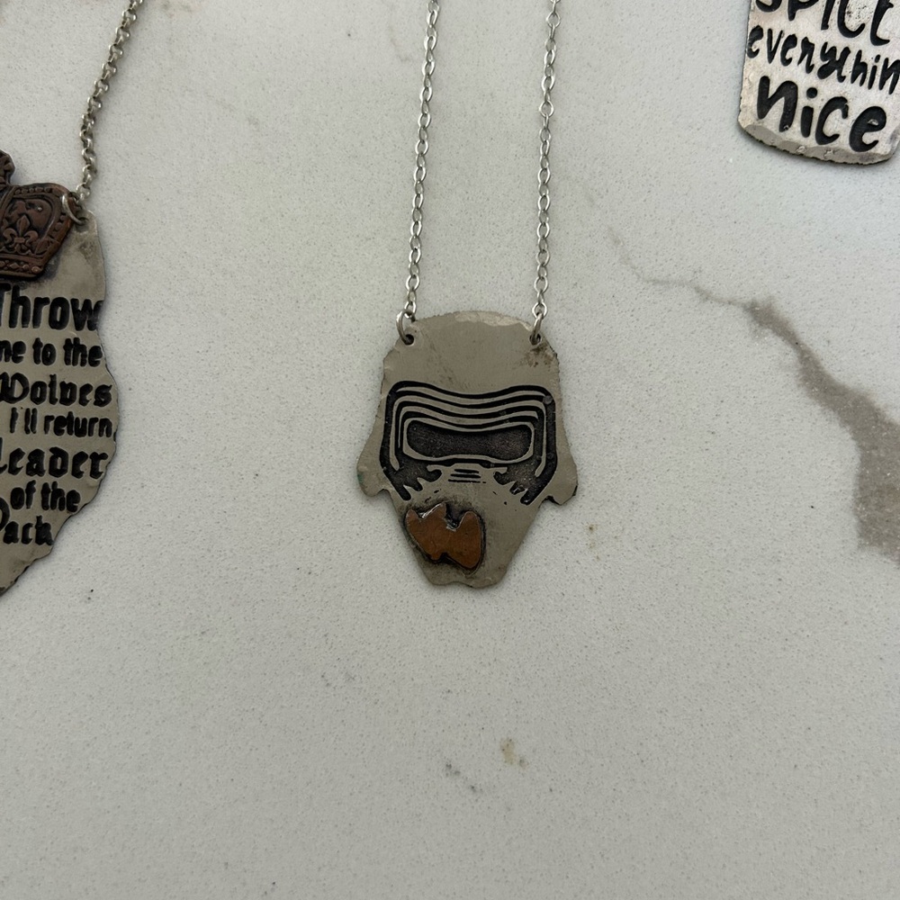 Metal Star Wars “Rylo” Kyle Ren & Rey Pendant Necklace by So Beautifully Broken